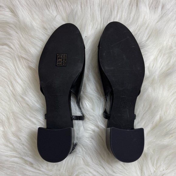New Tory Burch Cap Toe Slingback Sandals Perfect Black 45 MM - Picture 6 of 7